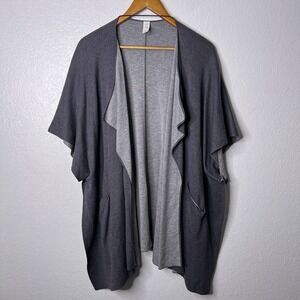Lululemon After Asana Convertible Wrap Poncho OSFA Charcoal Gray Cashmere Blend